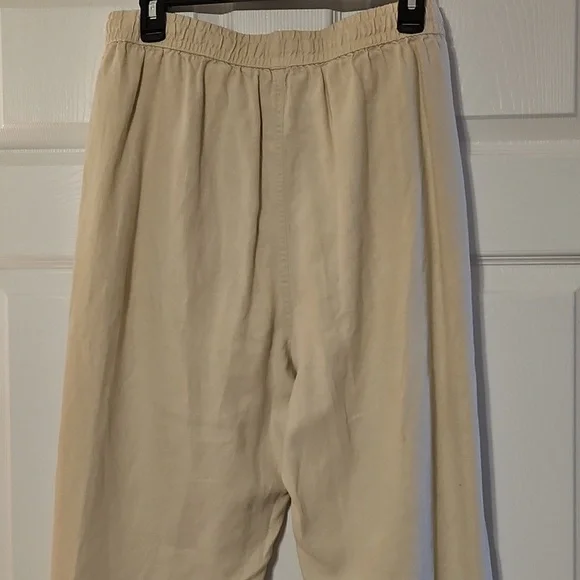 Lucky Brand Linen Elastic Waist Cream Pants - Picture 11 of 12